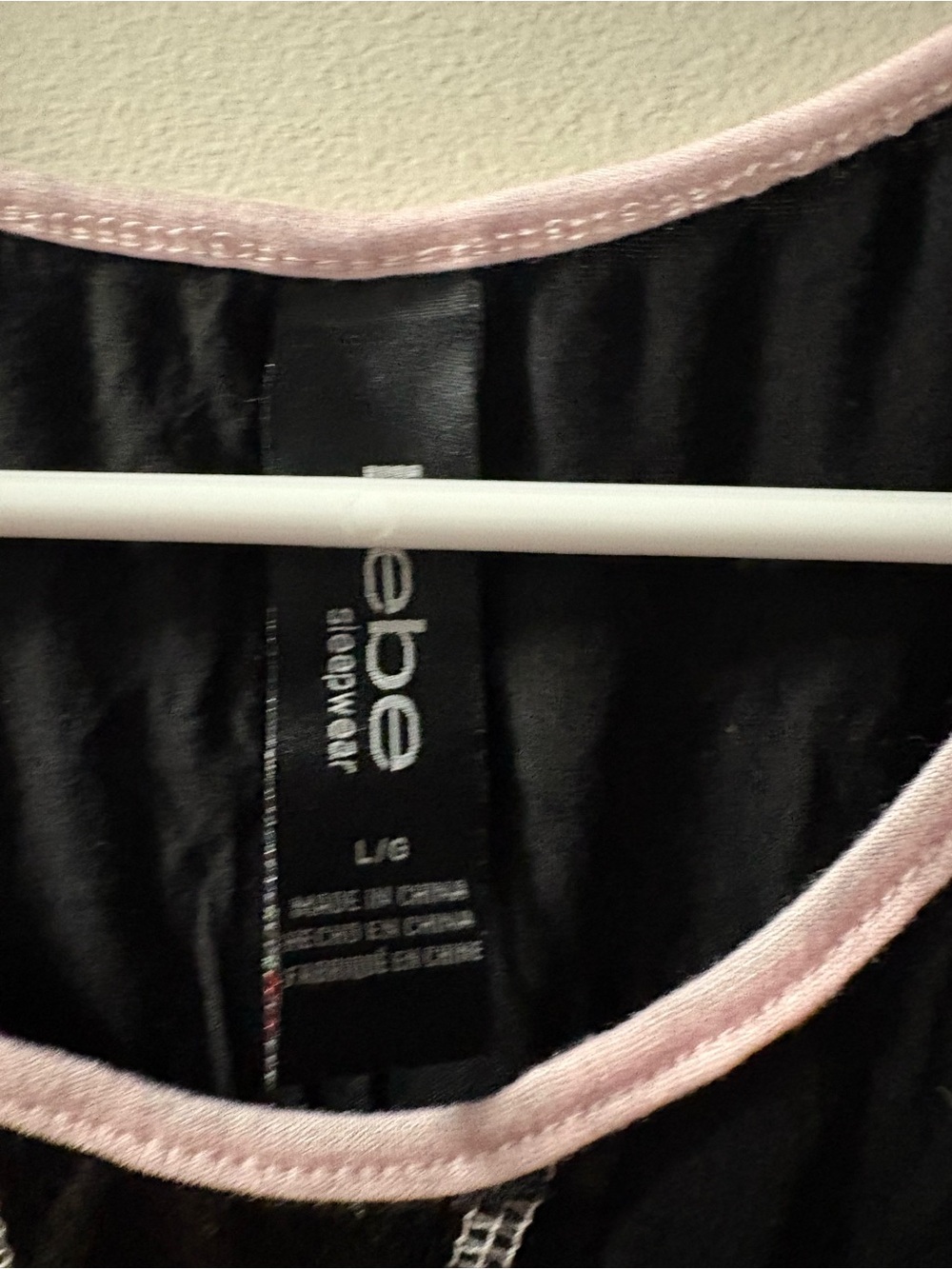 bebe Black Tank with Pink Trim and Logo size L - Picture 3 of 6
